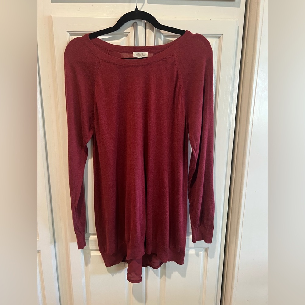 Matilda Jane crimson SZ L lightweight l/s sweater